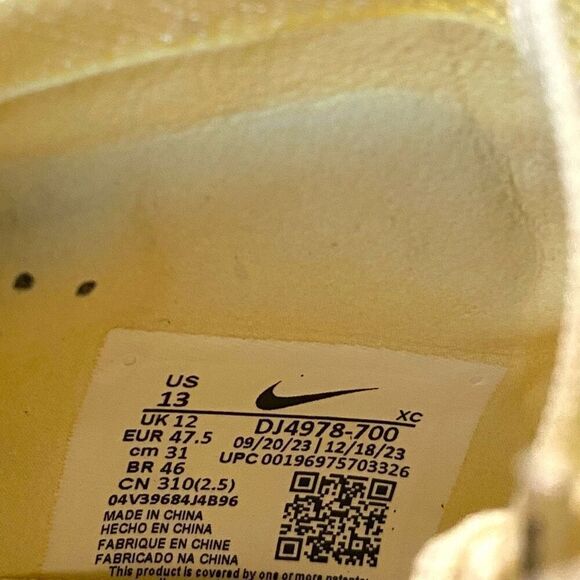 Nike Zoom Mercurial Vapor 15 Elite FG Lemonade Black Mens size 13 DJ4978-700 New - Picture 9 of 9